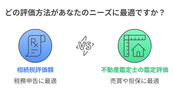 不動産評価の役割と目的を説明した画像