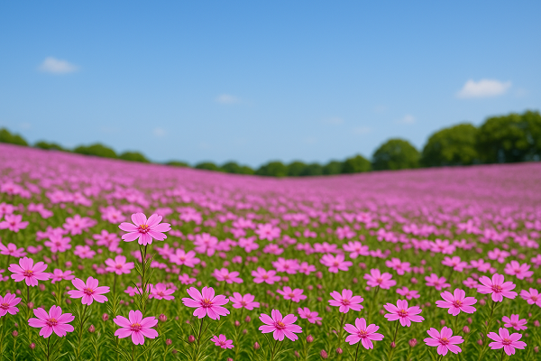 一面に広がる芝桜のじゅうたん。穏やかで丁寧な相続対応を象徴する柔らかな風景です。