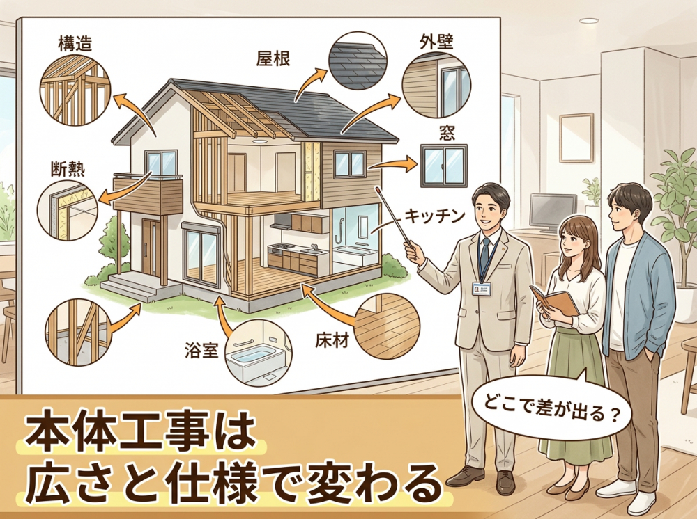 建物本体工事のイメージ