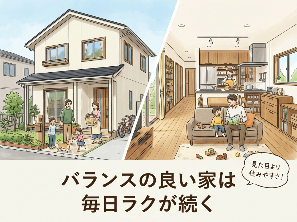 バランスの良い新築住宅のイメージ