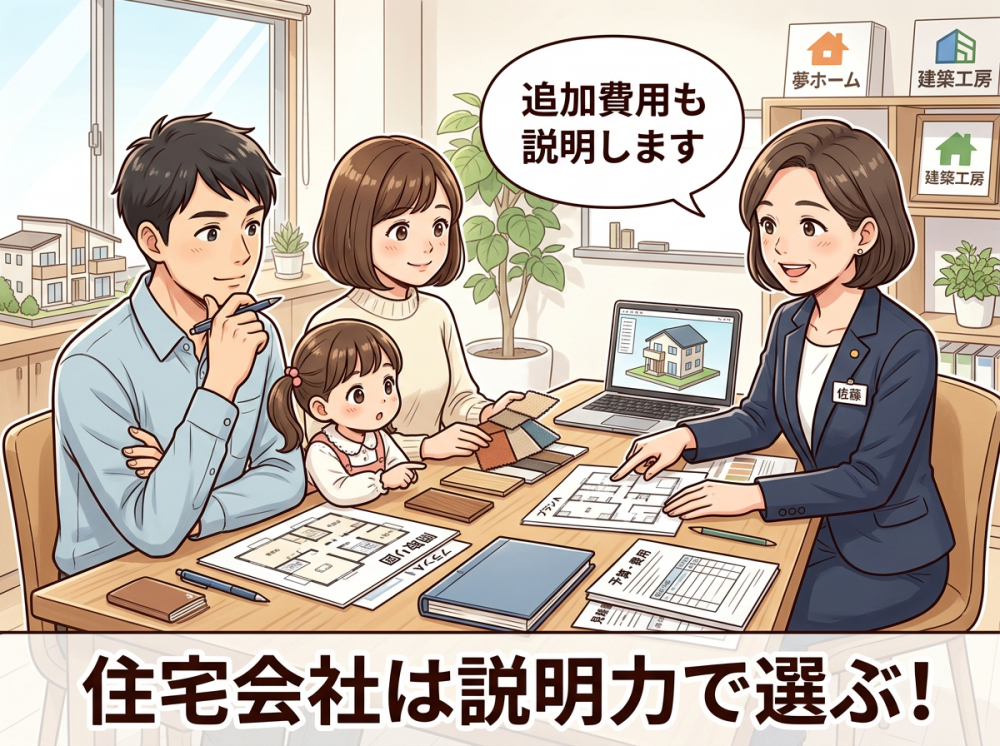 住宅会社と打ち合わせをしているイメージ