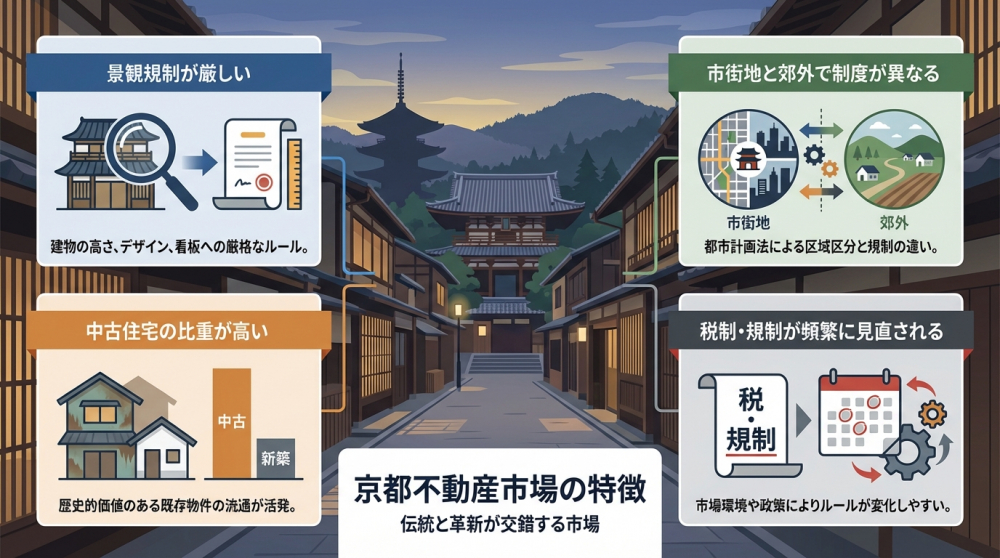 京都の不動産市場には、他都市にはない特徴