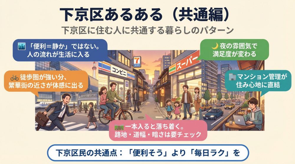 下京区あるある（便利と生活音の差）