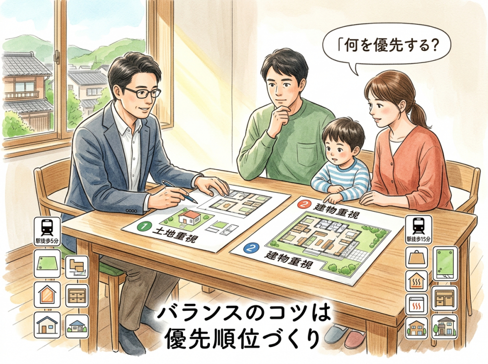 京都で新築戸建ての予算配分を誤って後悔するイメージ