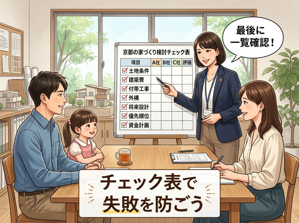 京都で新築戸建ての土地代と建築費の配分を一覧で確認するイメージ