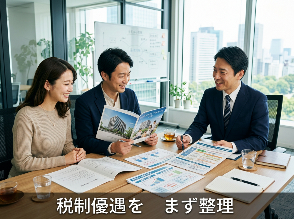 マンション売却の税制優遇を整理するイメージ