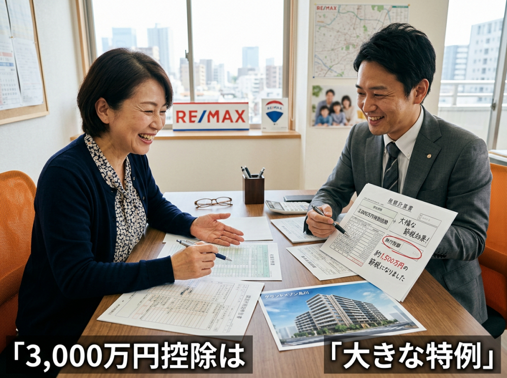 居住用財産の3000万円特別控除をイメージする画像