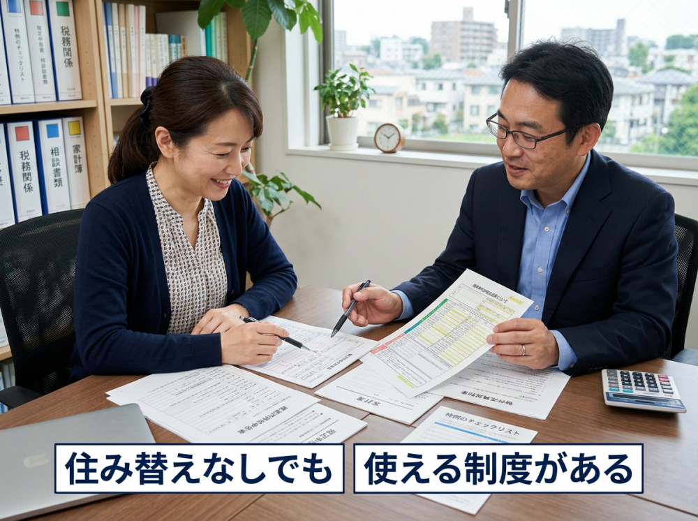 マンション売却で使える税制優遇を一覧化したイメージ