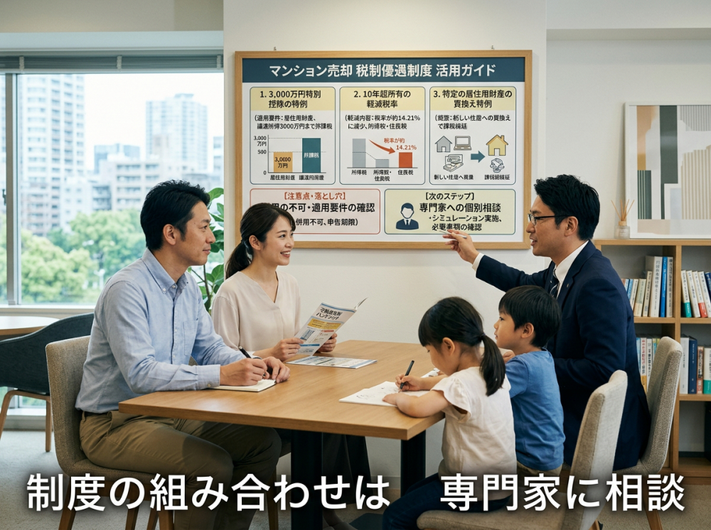 マンション売却と税金相談につながるイメージ