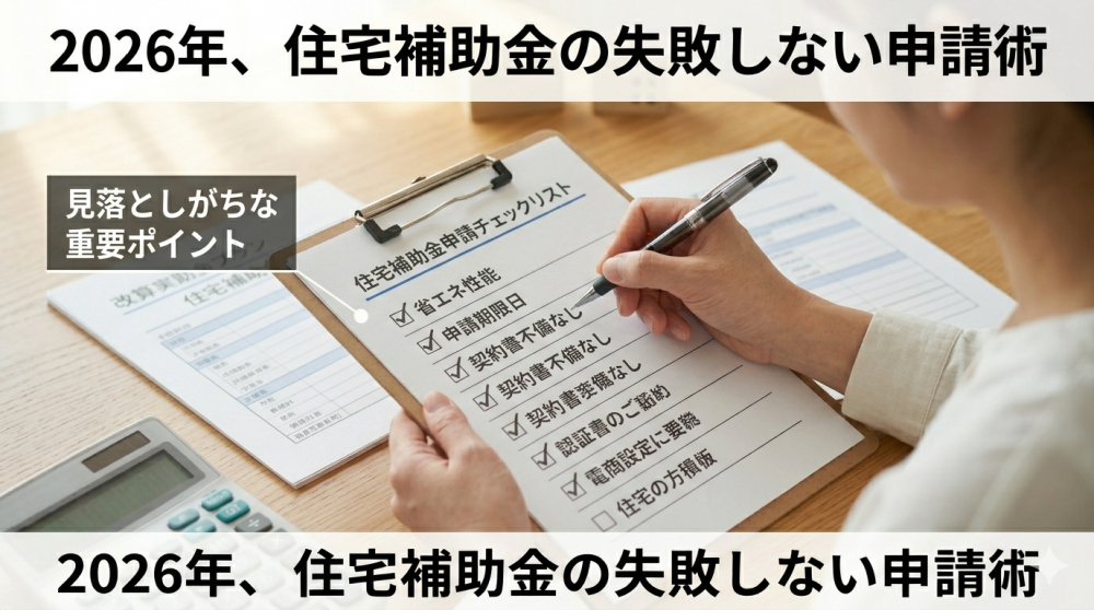 2026年の住宅購入支援制度を一覧で比較するイメージ