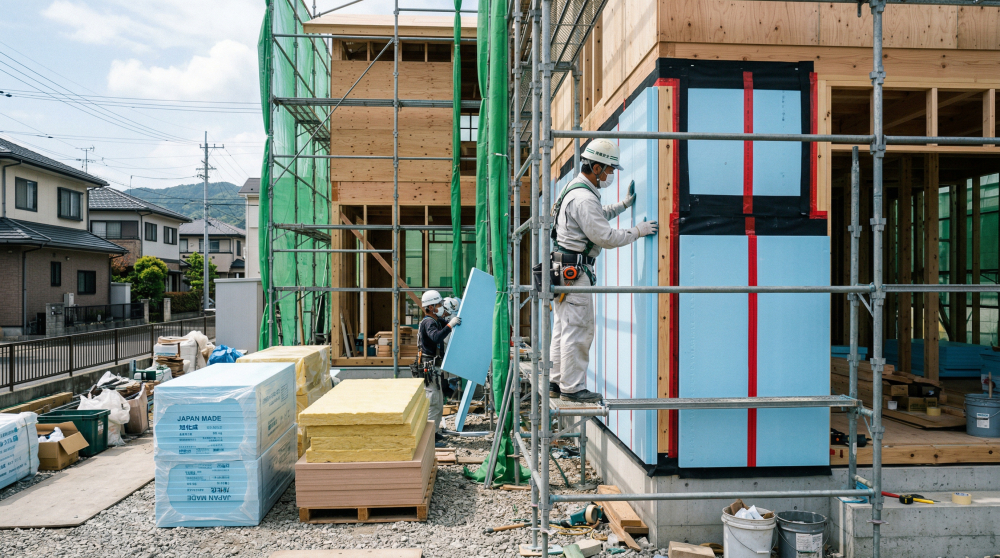 ポリスチレンやウレタンなどの断熱材をイメージする画像