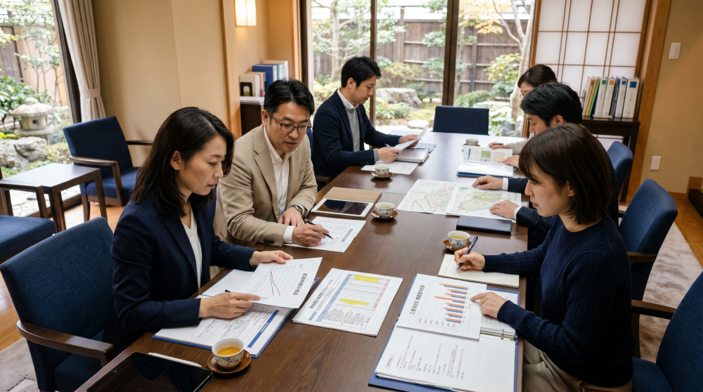 管理組合の理事会や長期修繕計画見直しをイメージする画像