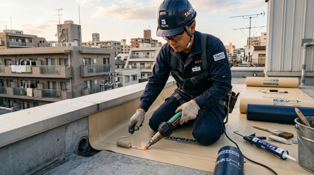 塗料や防水材など原油由来材料をイメージする画像