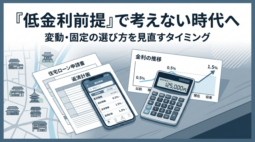 住宅価格上昇と金利リスクをイメージする画像