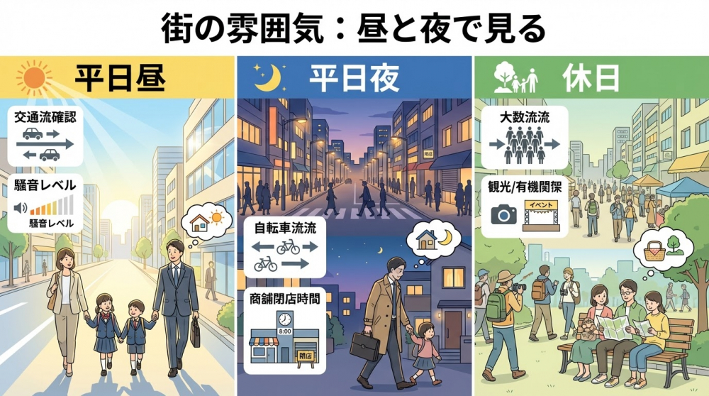 昼夜の雰囲気（イメージ）