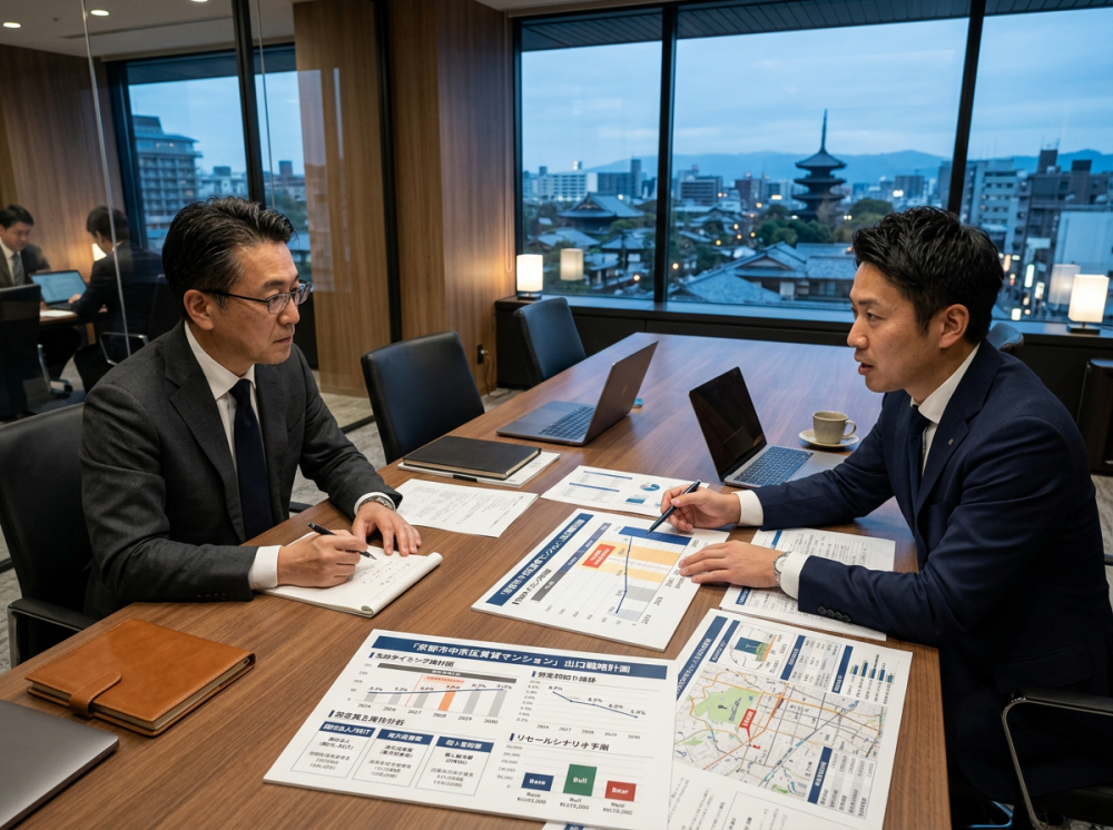 収益不動産投資で出口戦略を先に考えるイメージ