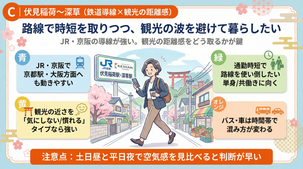 伏見稲荷〜深草の町並みイメージ