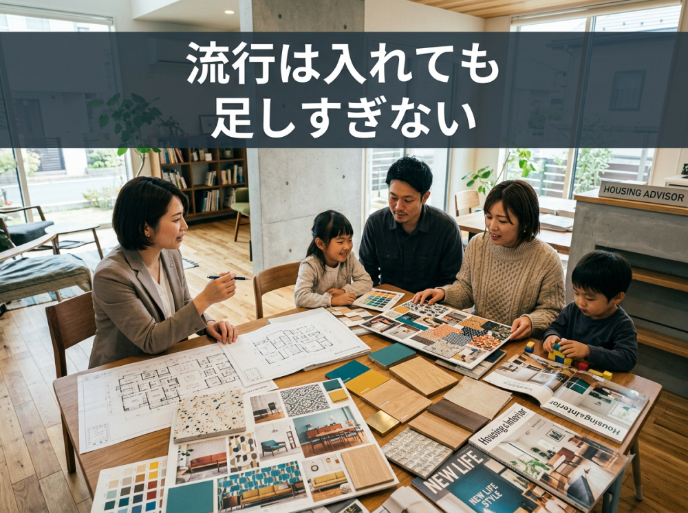 新築戸建ての流行を取り入れすぎて失敗しないためのイメージ