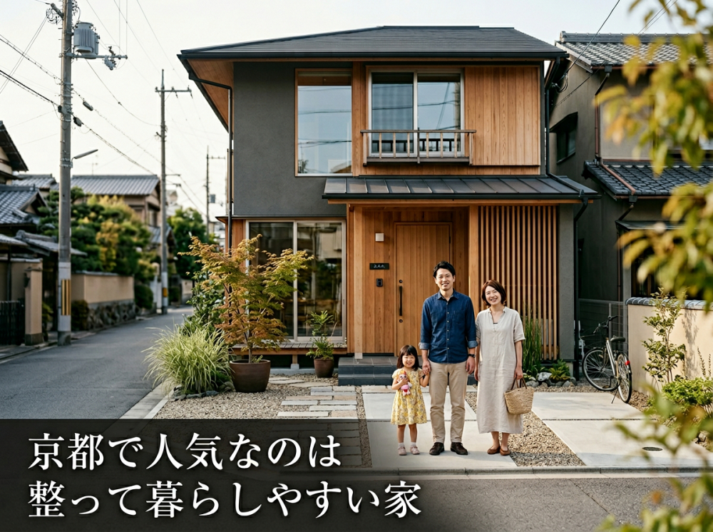 京都で人気の新築戸建て外観イメージ