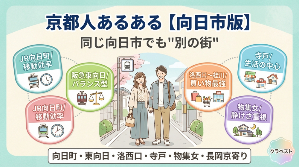 京都人あるある 向日市版（地域別の暮らし比較）