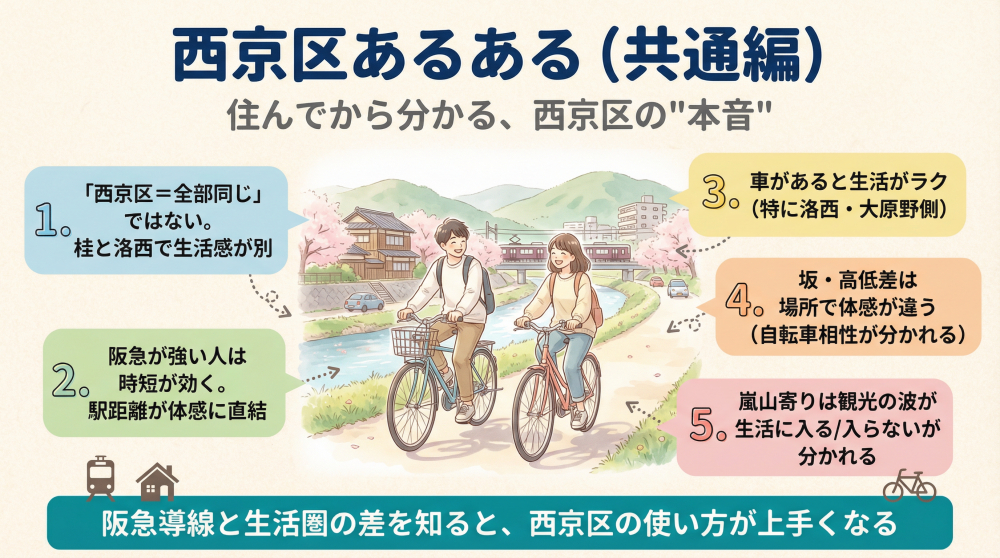 西京区は阪急導線と生活圏で選ぶ（通勤・買い物・子育て・静けさ）