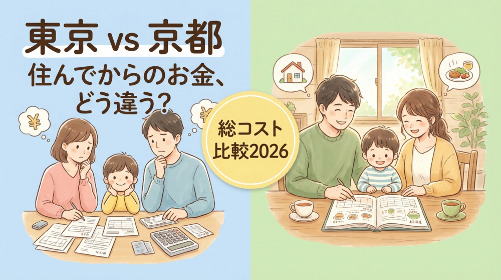 東京と京都、住んでからのお金はどれくらい違う？不動産＋生活費比較