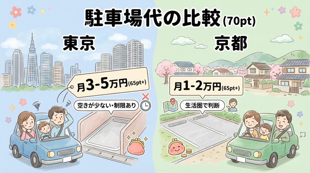 駐車場代の比較イメージ