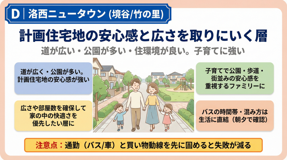 洛西ニュータウンの町並みイメージ