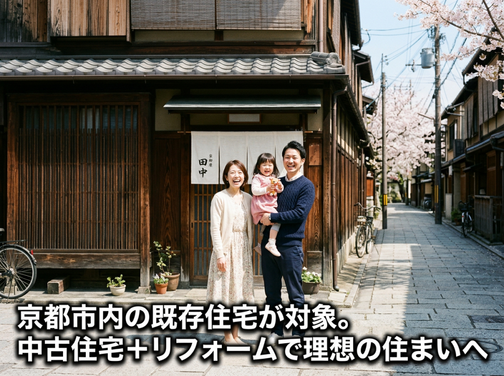 京都安心すまい応援金と既存住宅購入のイメージ