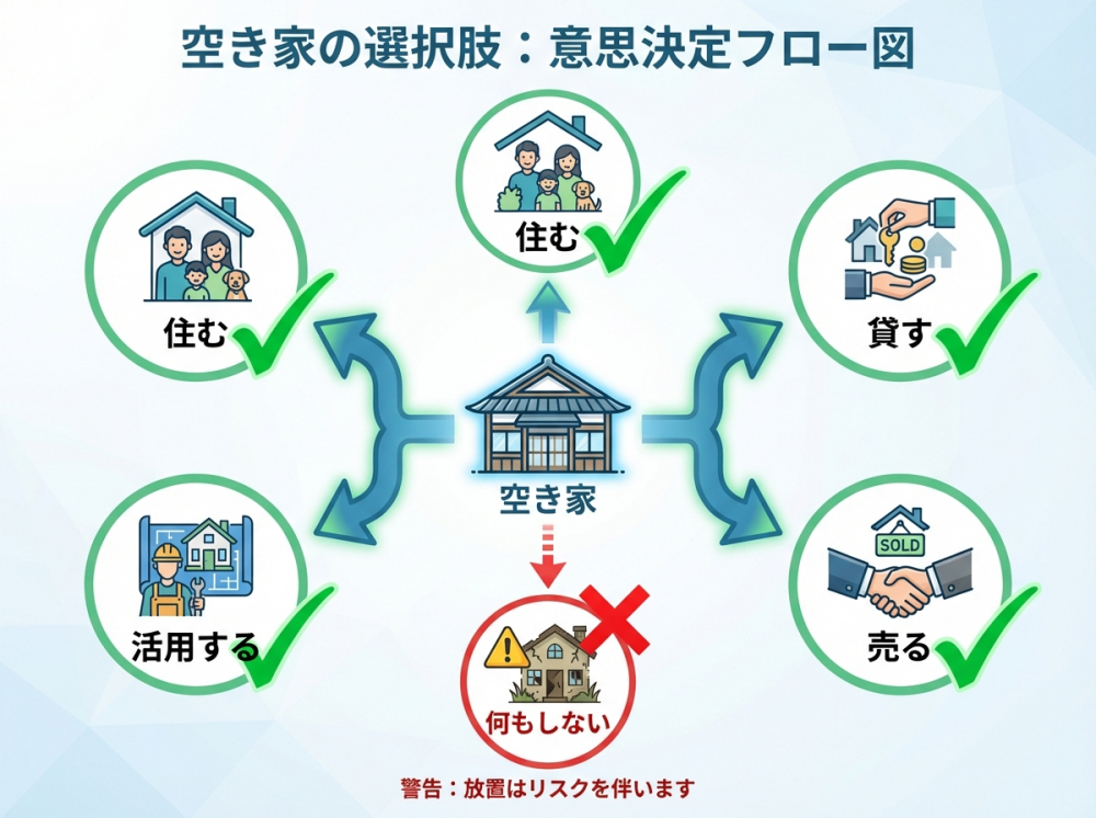 空き家の選択肢フロー図