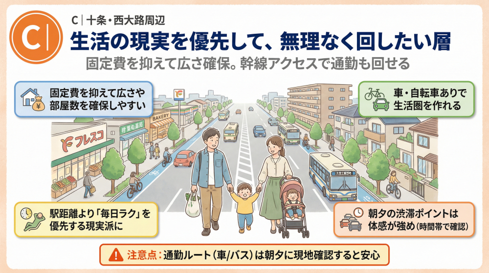 十条・西大路周辺の町並みイメージ