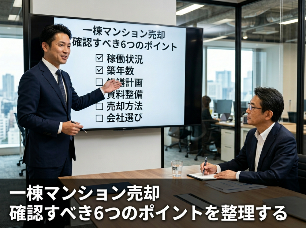 京都の一棟マンション売却で確認したいポイント一覧のイメージ