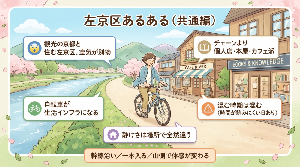 左京区あるある（自転車と生活動線）