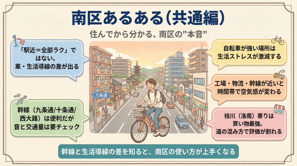 南区あるある（幹線と生活導線の差）