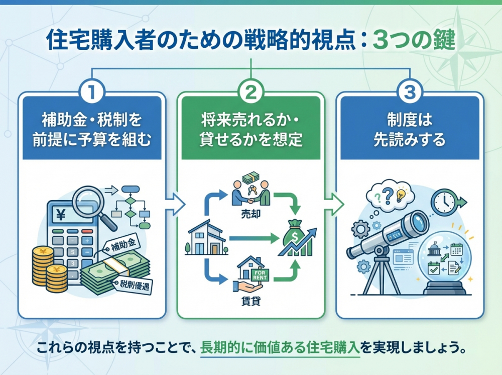 購入者が考えるべき3つの視点インフォグラフィック