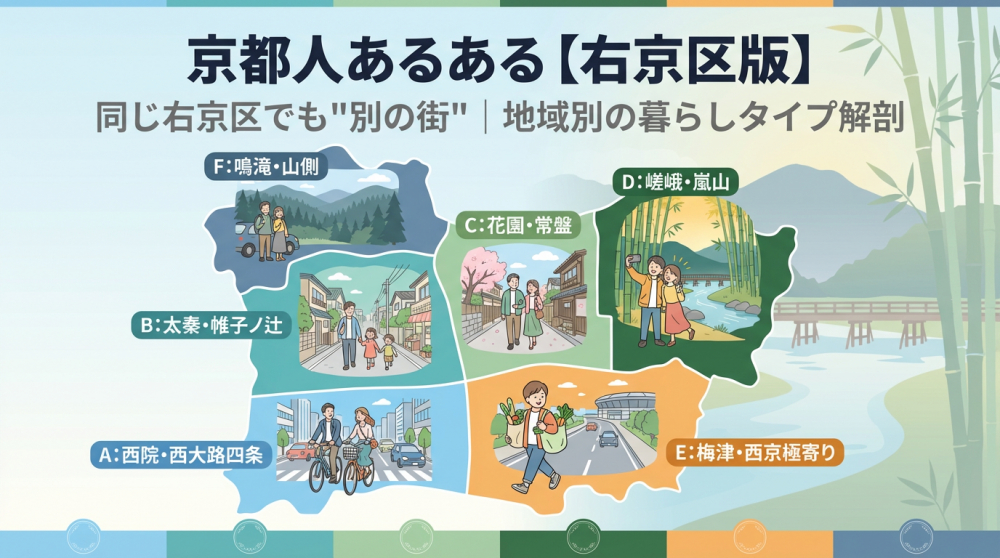 京都人あるある 右京区版（地域別の暮らし比較）