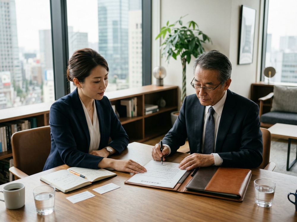 媒介契約や打ち合わせのイメージ