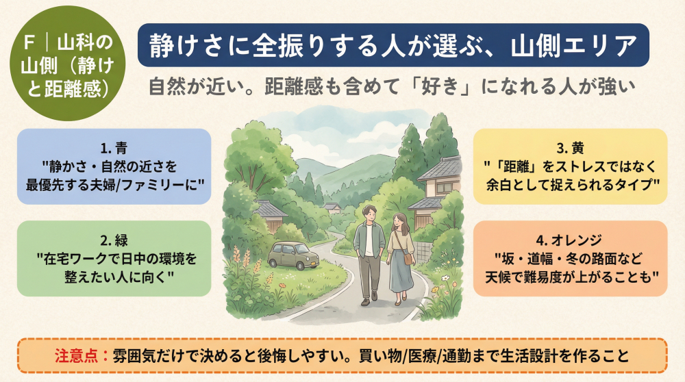 山科の山側の町並みイメージ