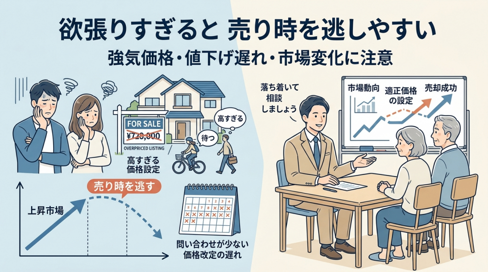 不動産売却で売り時を逃して失敗しないための相談イメージ
