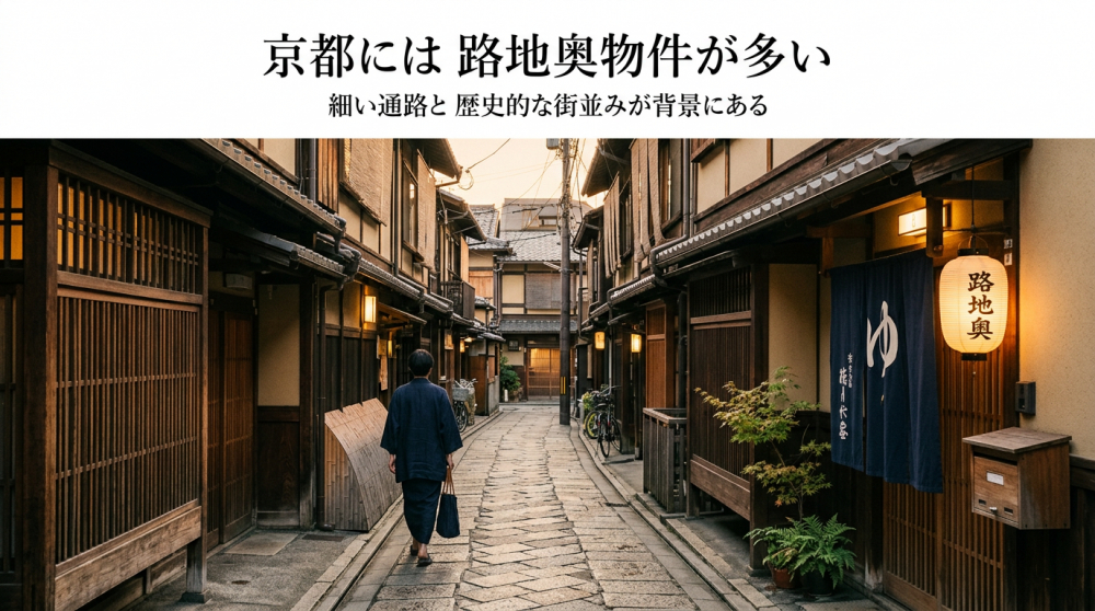 京都の路地景観・細い通路のイメージ