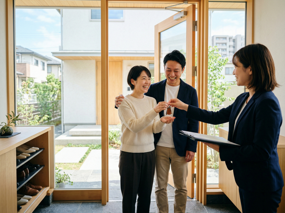 不動産決済と鍵の引渡しイメージ