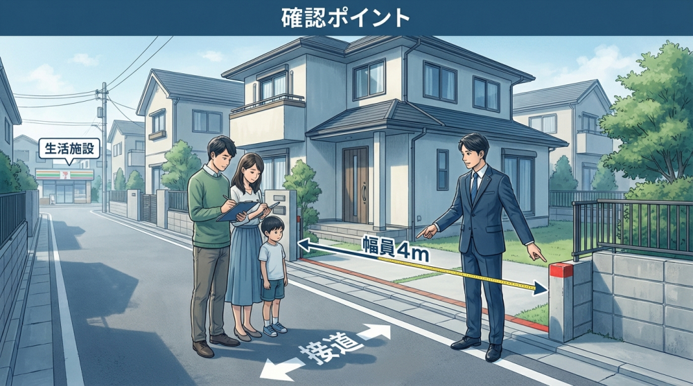 接道・生活動線チェックイメージ