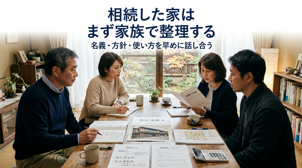 相続した家の売却準備をするイメージ