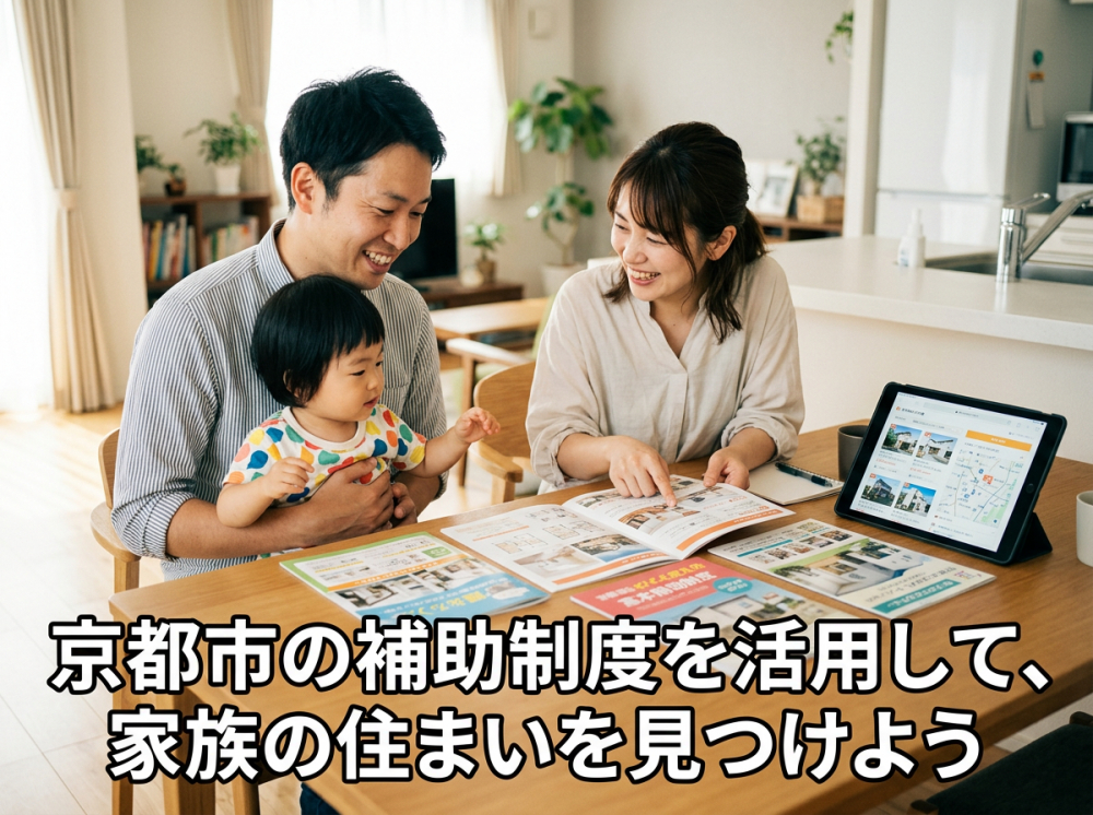 京都市で未就学児がいる家庭の住宅購入支援制度を考えるイメージ