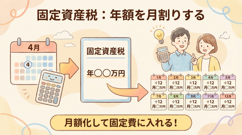 固定資産税の月割り比較イメージ