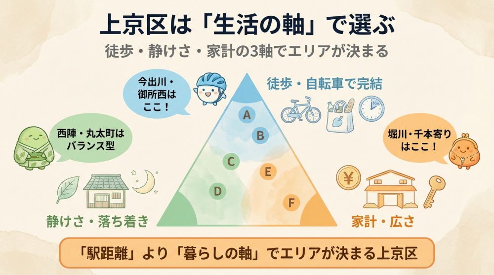 上京区は生活軸で選ぶ（徒歩・静けさ・家計）