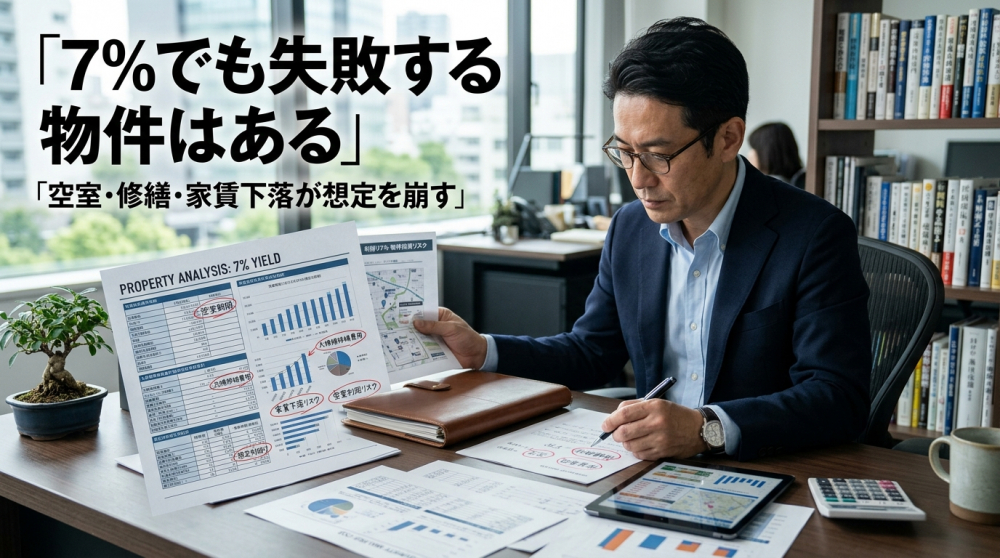 収益物件の修繕費や空室リスクを確認するイメージ画像
