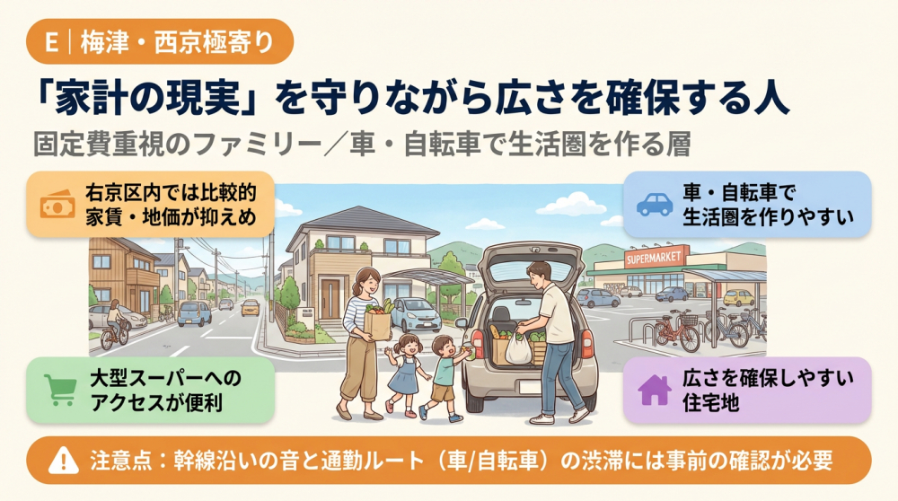 梅津・西京極寄りの町並みイメージ