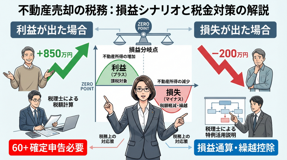 利益と損失の分岐イメージ