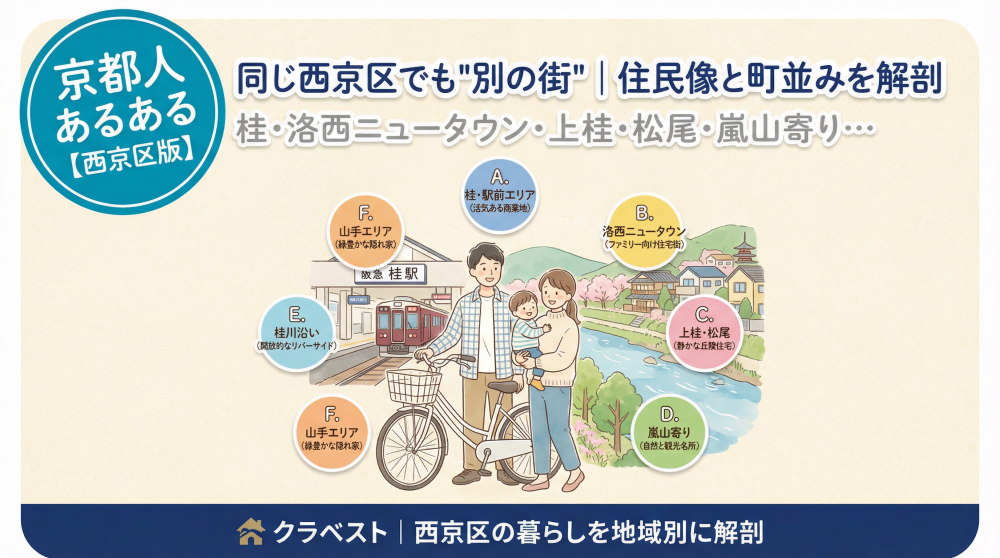 京都人あるある 西京区版（地域別の暮らし比較）